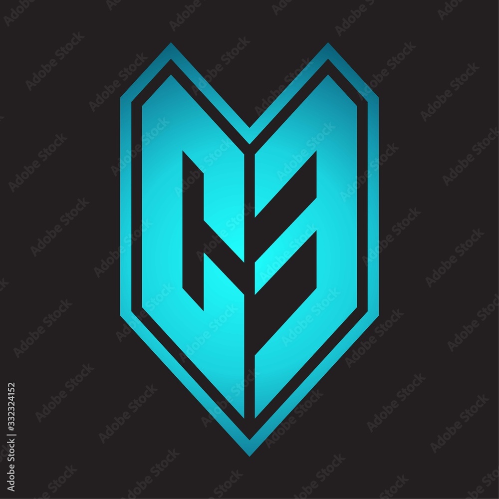CE Logo monogram with emblem line style isolated on blue gradient colors CE Logo monogram with emblem line style isolated on blue gradient colors