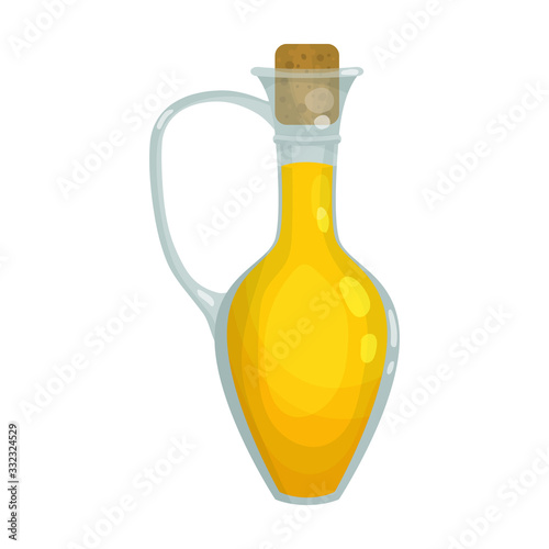 Decanter oil vector icon.Cartoon vector icon isolated on white background decanter oil .