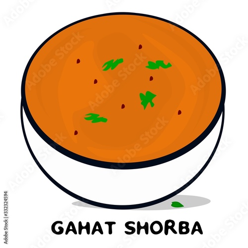 Gahat ka shorba Himachal pradesh Food Vector photo