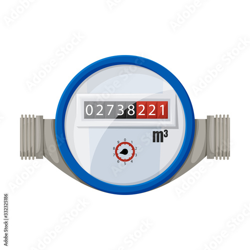 Water meter vector icon.Cartoon vector icon isolated on white background water meter .