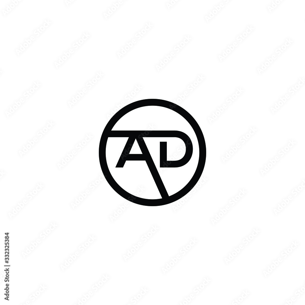Initial AD Letter Logo With Creative Modern Business Typography Vector Template. Initial AD Letter Logo With Creative Modern Business Typography Vector Template.