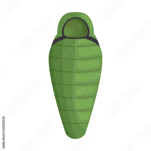 Sleeping bag vector icon.Cartoon vector icon isolated on white background sleeping bag .