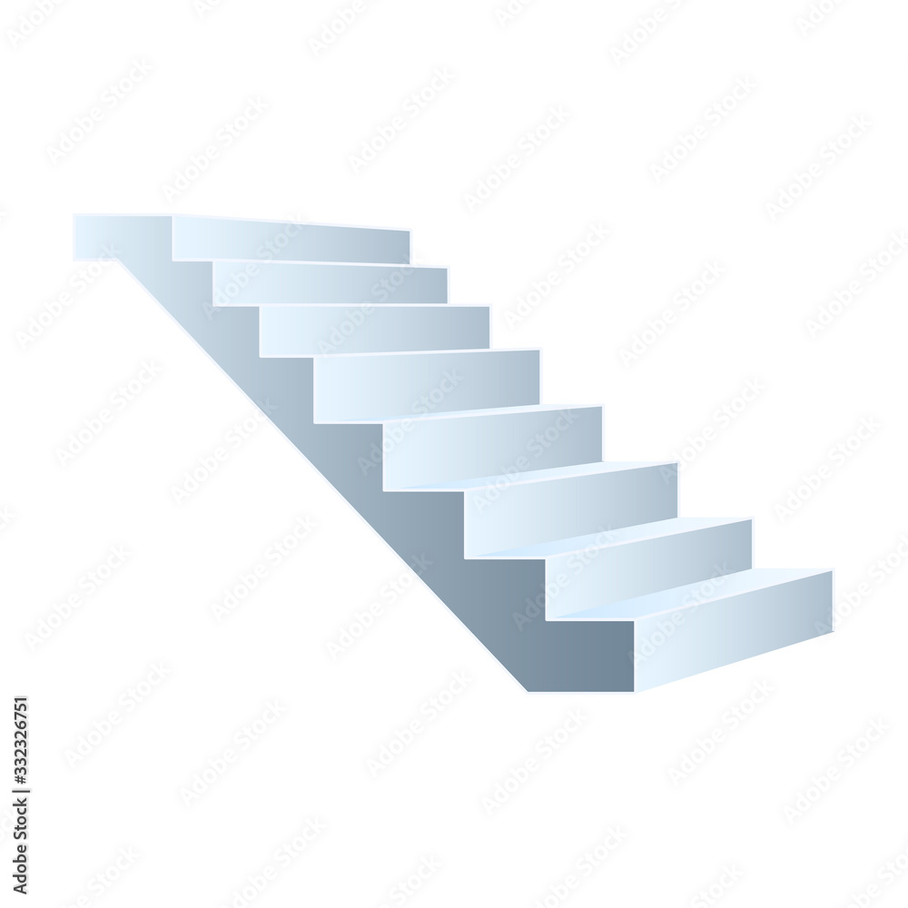 Stair vector icon.Realistic vector icon isolated on white background stair . Stair vector icon.Realistic vector icon isolated on white background stair .