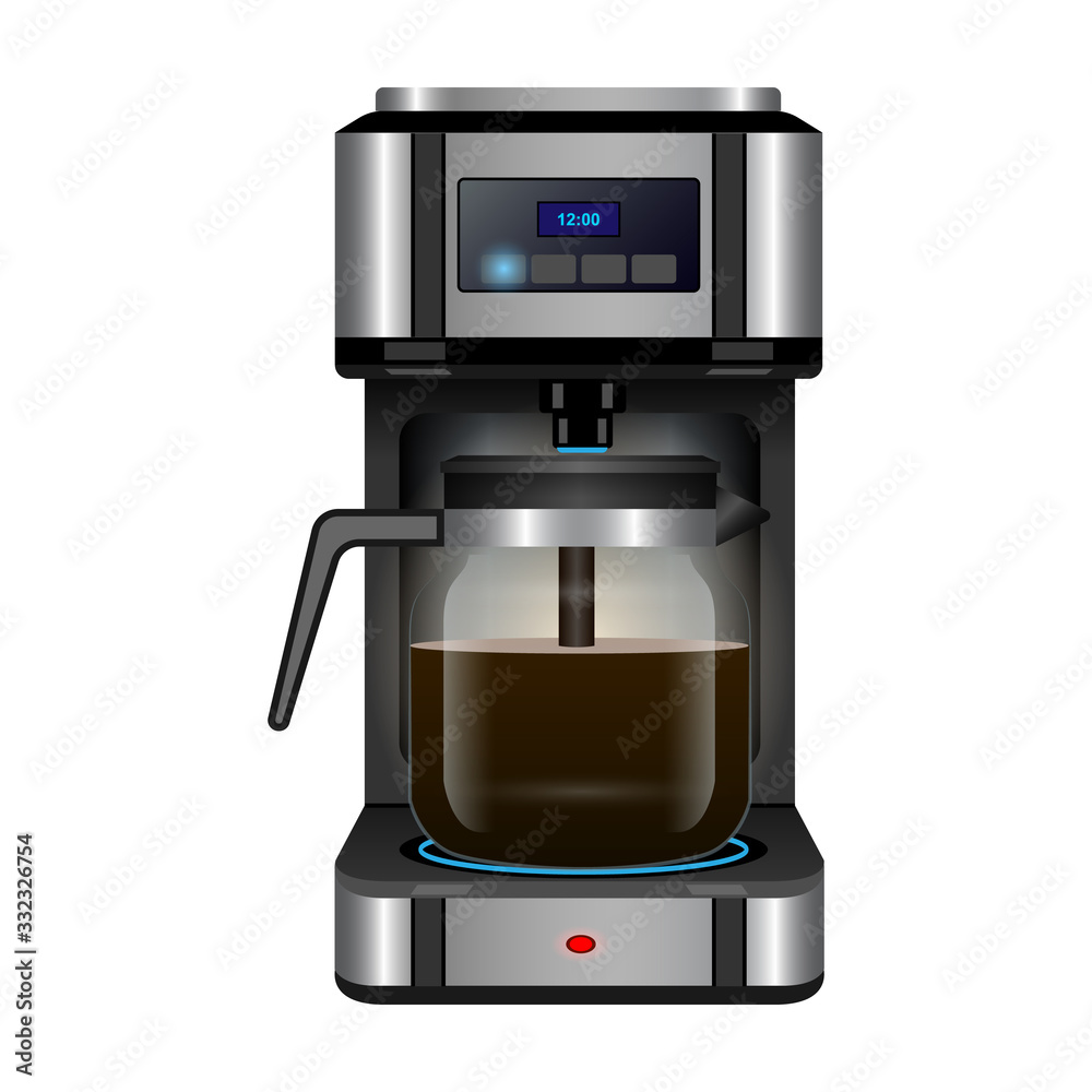 Coffee maker vector icon.Realistic vector icon isolated on white background coffee maker . Coffee maker vector icon.Realistic vector icon isolated on white background coffee maker .