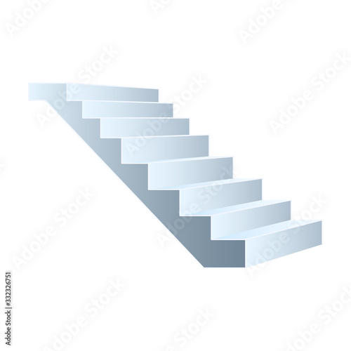 Stair vector icon.Realistic vector icon isolated on white background stair .