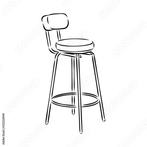 bar  stool isolated on white background