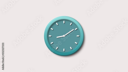 Wallpaper Mural White background 3d clock icon,clock icon,aqua dark clock icon Torontodigital.ca