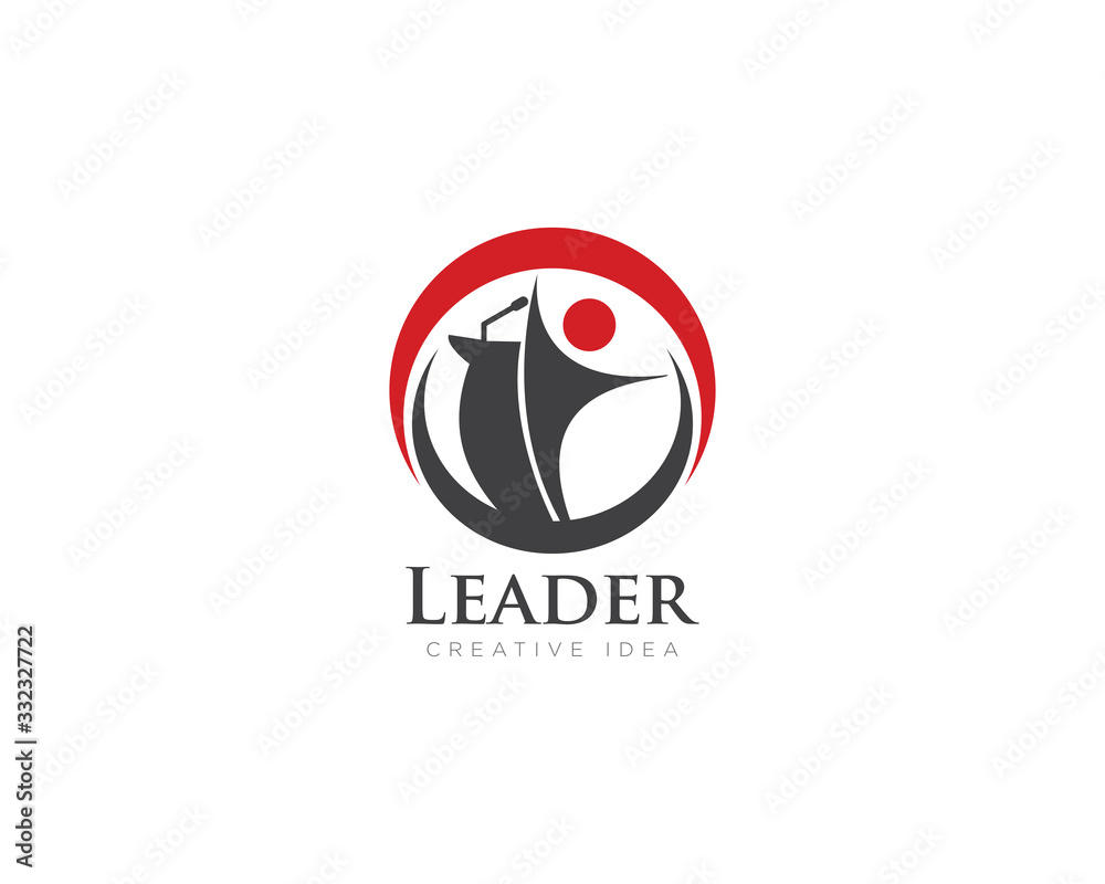 Leader People Logo Icon Design Vector Leader People Logo Icon Design Vector