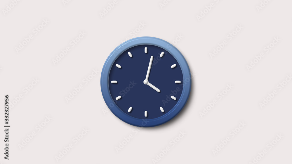 White background 3d wall clock icon,Blue dark clock icon,clock icon White background 3d wall clock icon,Blue dark clock icon,clock icon