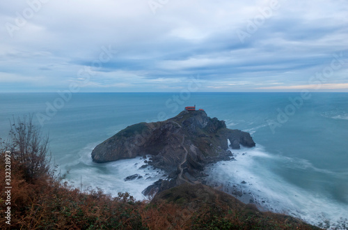 San Juan de Gaztelugatxe at sunrise in Bermeo photo