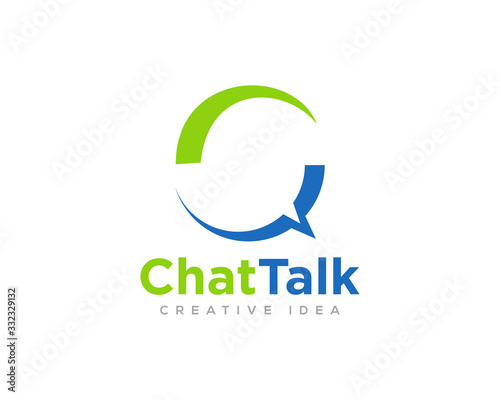 Message or Chat Logo Icon Design Vector