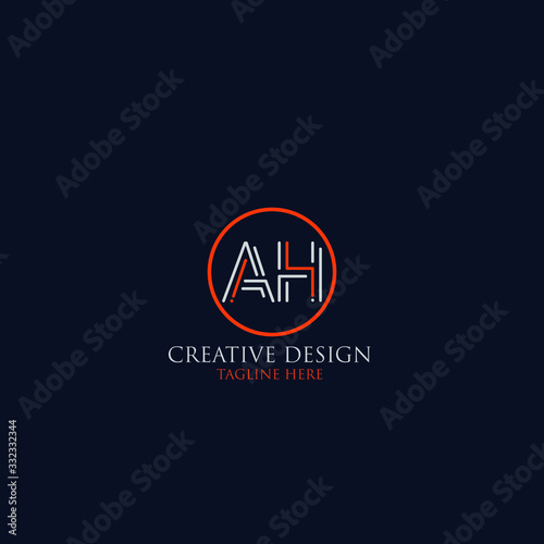 Initial AH Letter Logo With Creative Modern Business Typography Vector Template.
