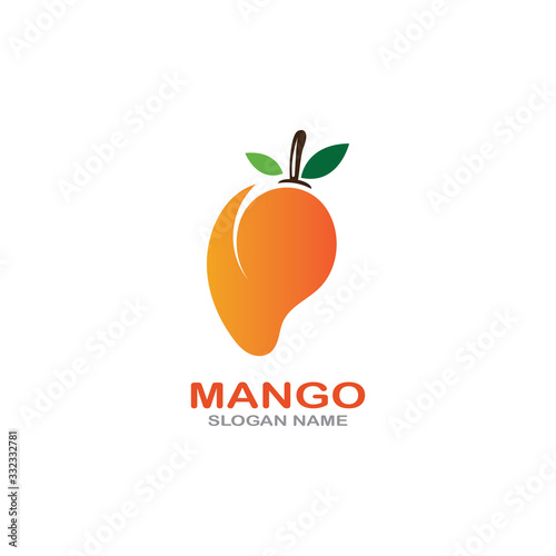Mango Fruit Logo Template vector illustration design
