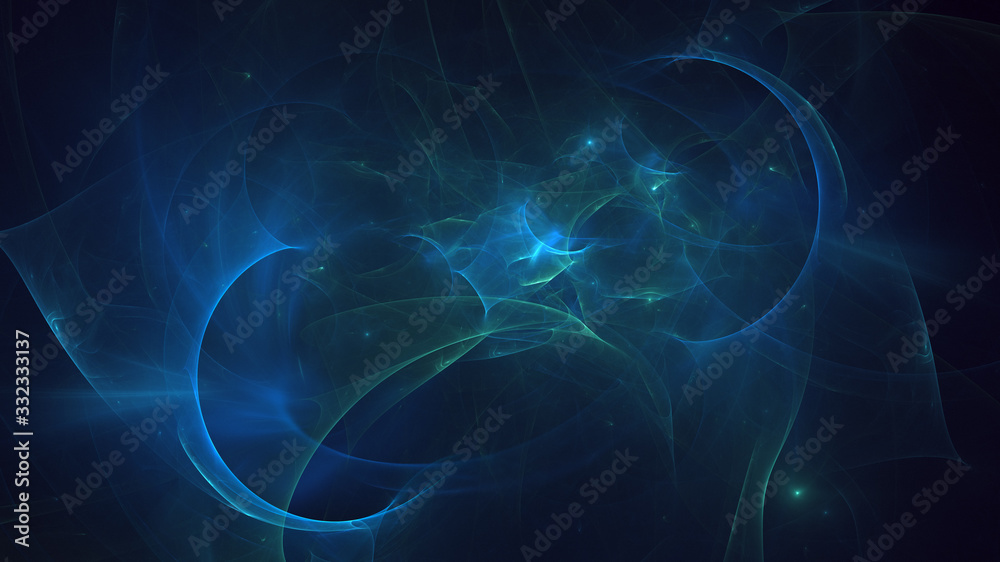 3D rendering abstract colorful fractal light background