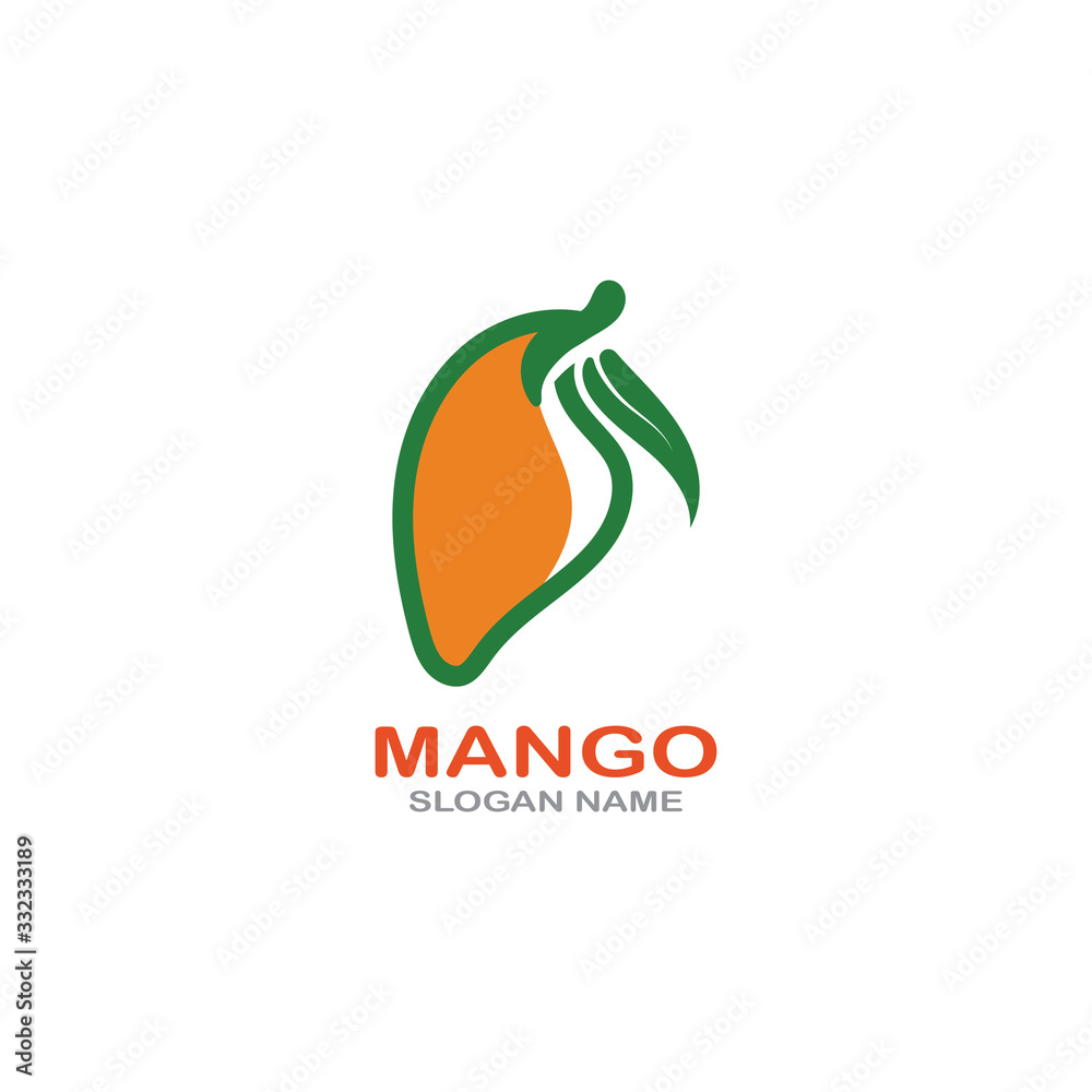 Mango Fruit Logo Template vector illustration design Mango Fruit Logo Template vector illustration design