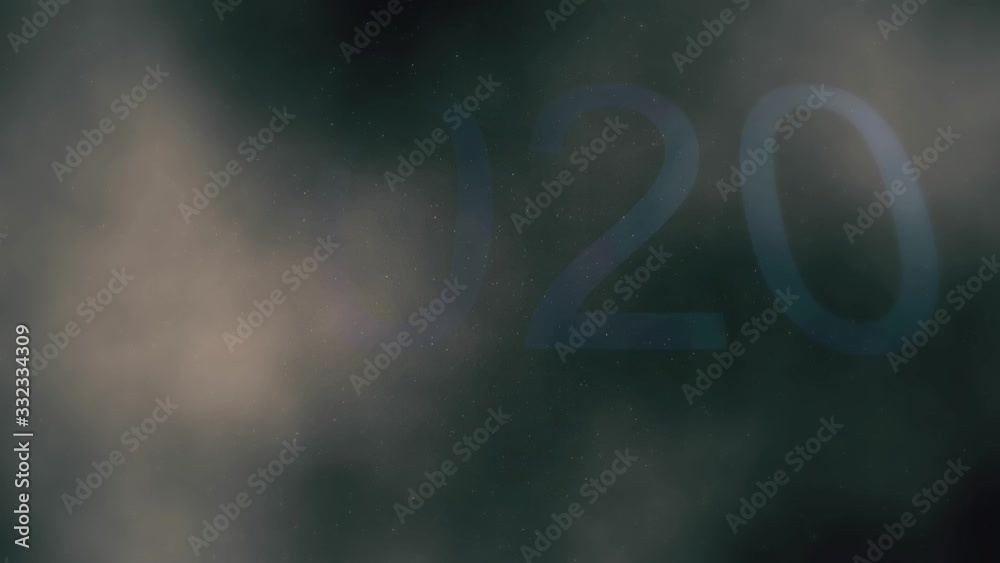 Volumetric Fog and Smoke 2020 Year Elections Revealing Logo VJ Loop