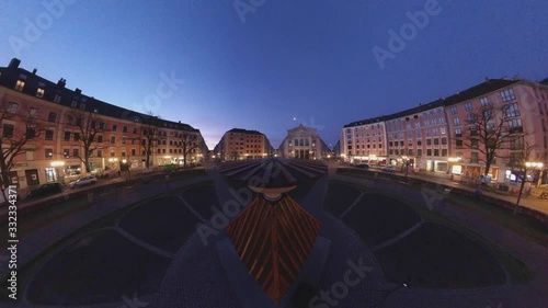 Gärtnerplatz in München bei Sonnenaufgang 