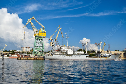 cranes in port