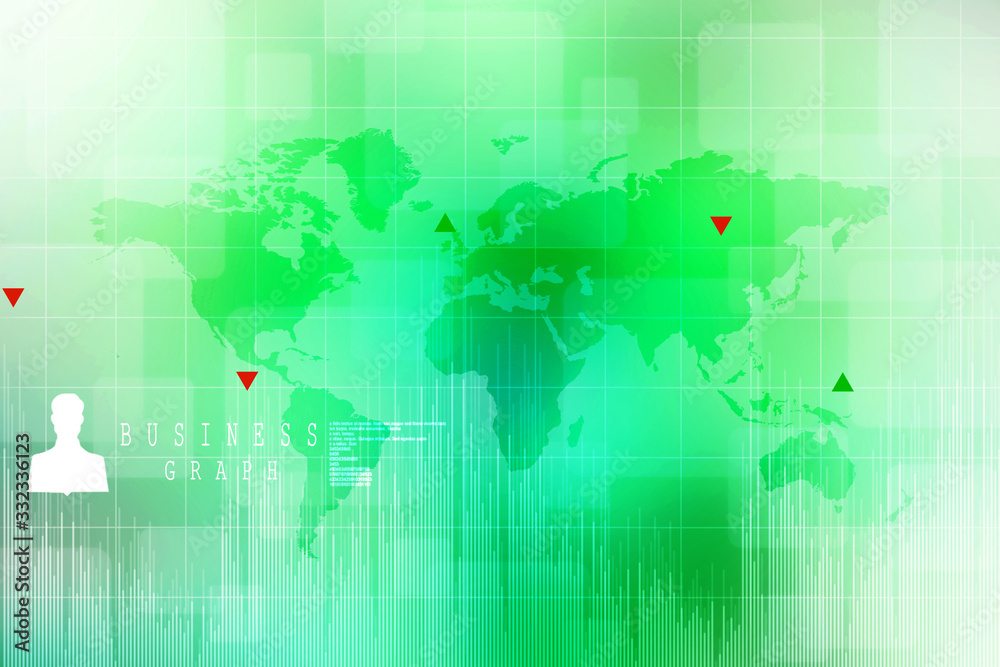 Obraz premium 2d rendering Stock market online business concept. business Graph 