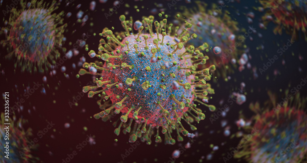 Medical Illustration of a Virus Cell Medical Illustration of a Virus Cell