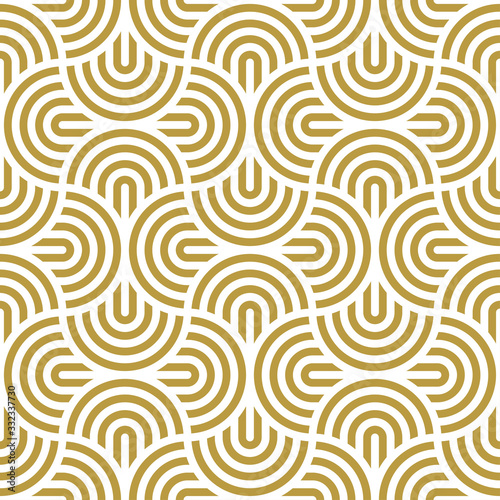 Art deco striped gold wave pattern.