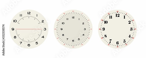 Universal set 2 of classic dials for wall, height, tower clocks