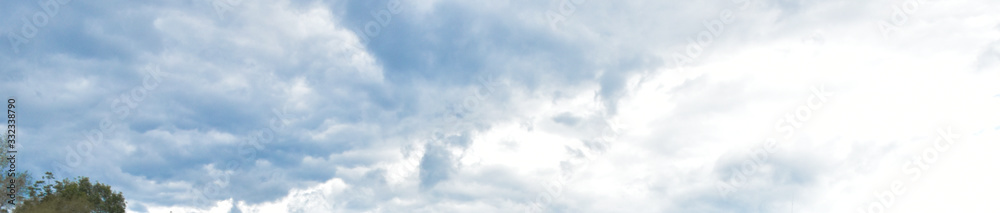 Clouds in blue sky in sunny day
