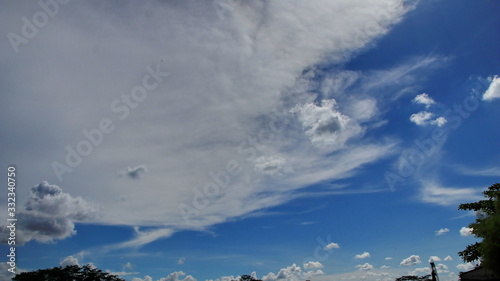 blue sky with cloud can be for backgrounds, designs and graphics © onyengradar