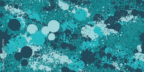 Splash camouflage background. Seamless pattern.Vector. 飛び散った迷彩パターン	