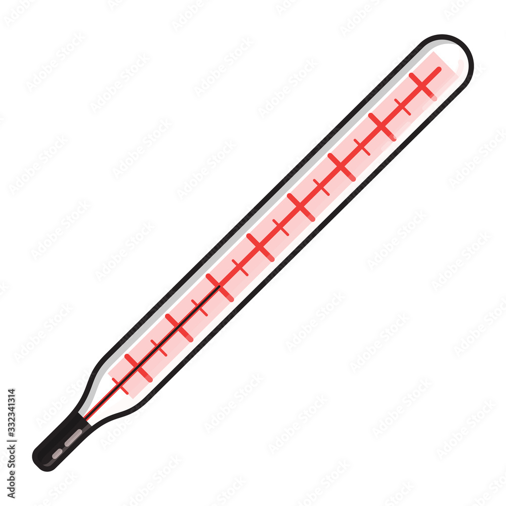 Medical thermometer icon. Simple vector illustration on white background. Medical thermometer icon. Simple vector illustration on white background.