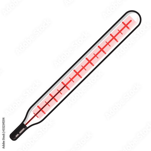 Medical thermometer icon. Simple vector illustration on white background.