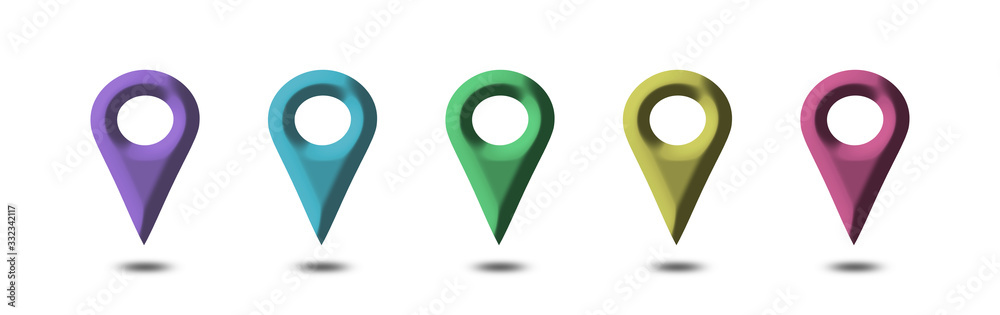 Map icon color variations 地図マークのカラーバリエーション Map icon color variations 地図マークのカラーバリエーション