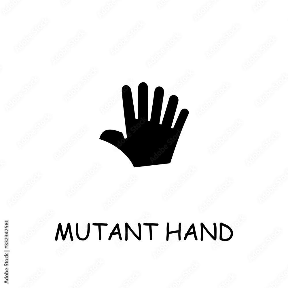 Mutant hand flat vector icon Mutant hand flat vector icon