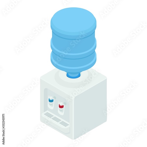 Home water cooler icon. Isometric of home water cooler vector icon for web design isolated on white background