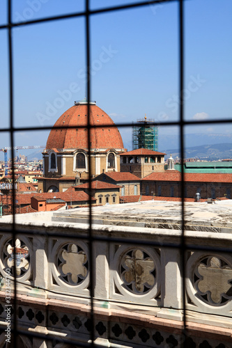 Firenze, Italy - April 21, 2017: A view of the Medici Chapel in Florence, Firenze, Tuscany, Italy, Florence, Firenze, Tuscany, Italy