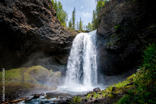  Moul Falls on Grouse Creek in Wells Gray Provincial Park in Canada