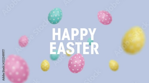 Happy Easter with eggs