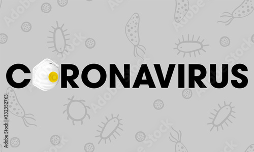 Novel Coronavirus COVID-19 medical infection.Virus protection covid19 molecule on red. Dangerous asian ncov corona virus pandemic risk background design.