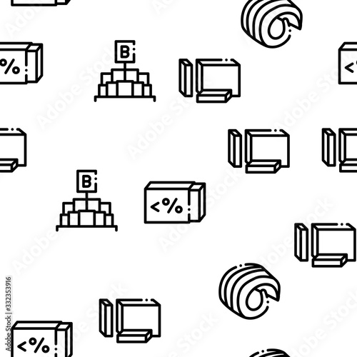 Butter Or Margarine Seamless Pattern Vector Thin Line. Illustrations