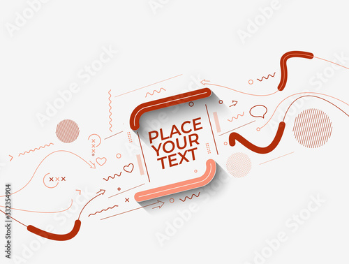 Abstract technological promotion geometric shapes banner, Structure pattern technology backdrop..