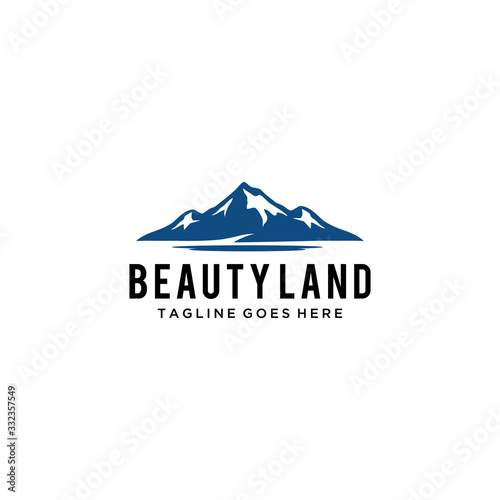 Creative Illustration Simple Mountain Logo Design Vector