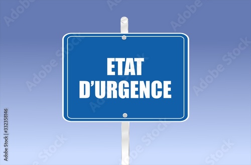 panneau état d'urgence