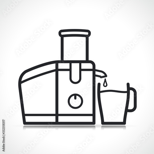 Vector juice extractor machine icon