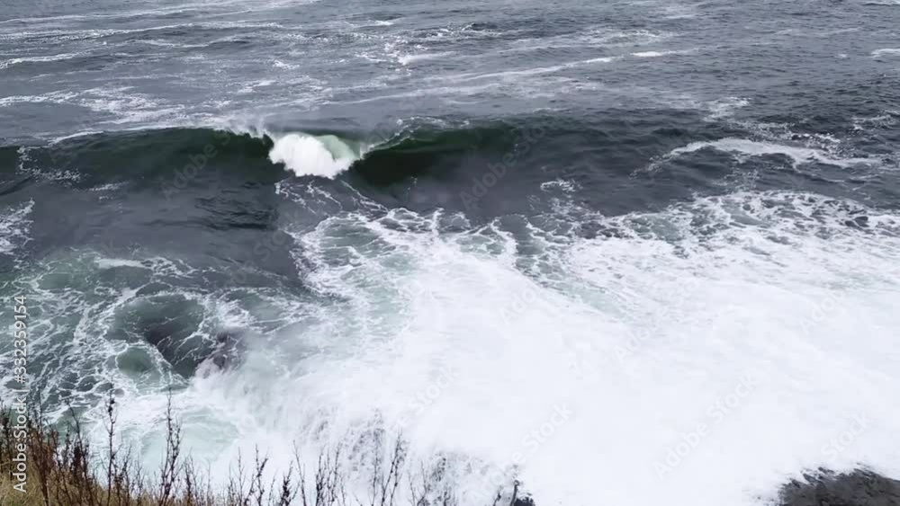 Stormy Sea waves at Ireland coastline Stormy Sea waves at Ireland coastline