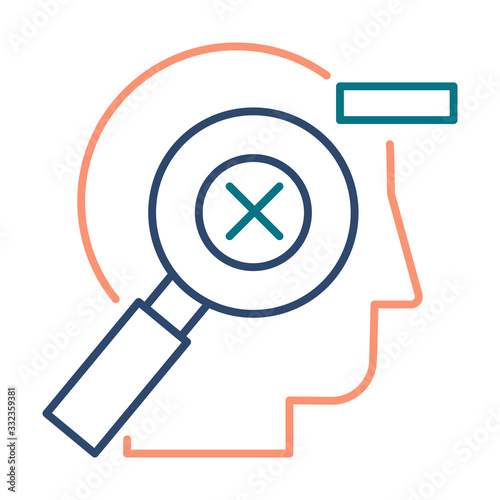 Mistakes correction, error management linear vector pictogram