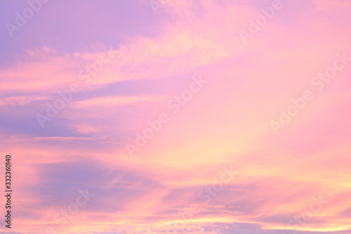 Sunset cloudscape in purple and orange colours © Ines Porada