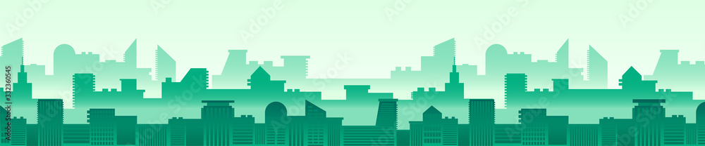 Modern city skyline vector illustration