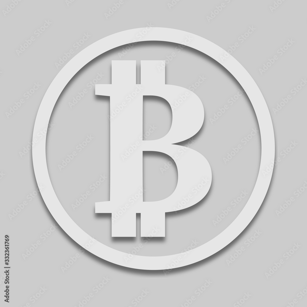 Bitcoin sign vector in light tone Bitcoin sign vector in light tone