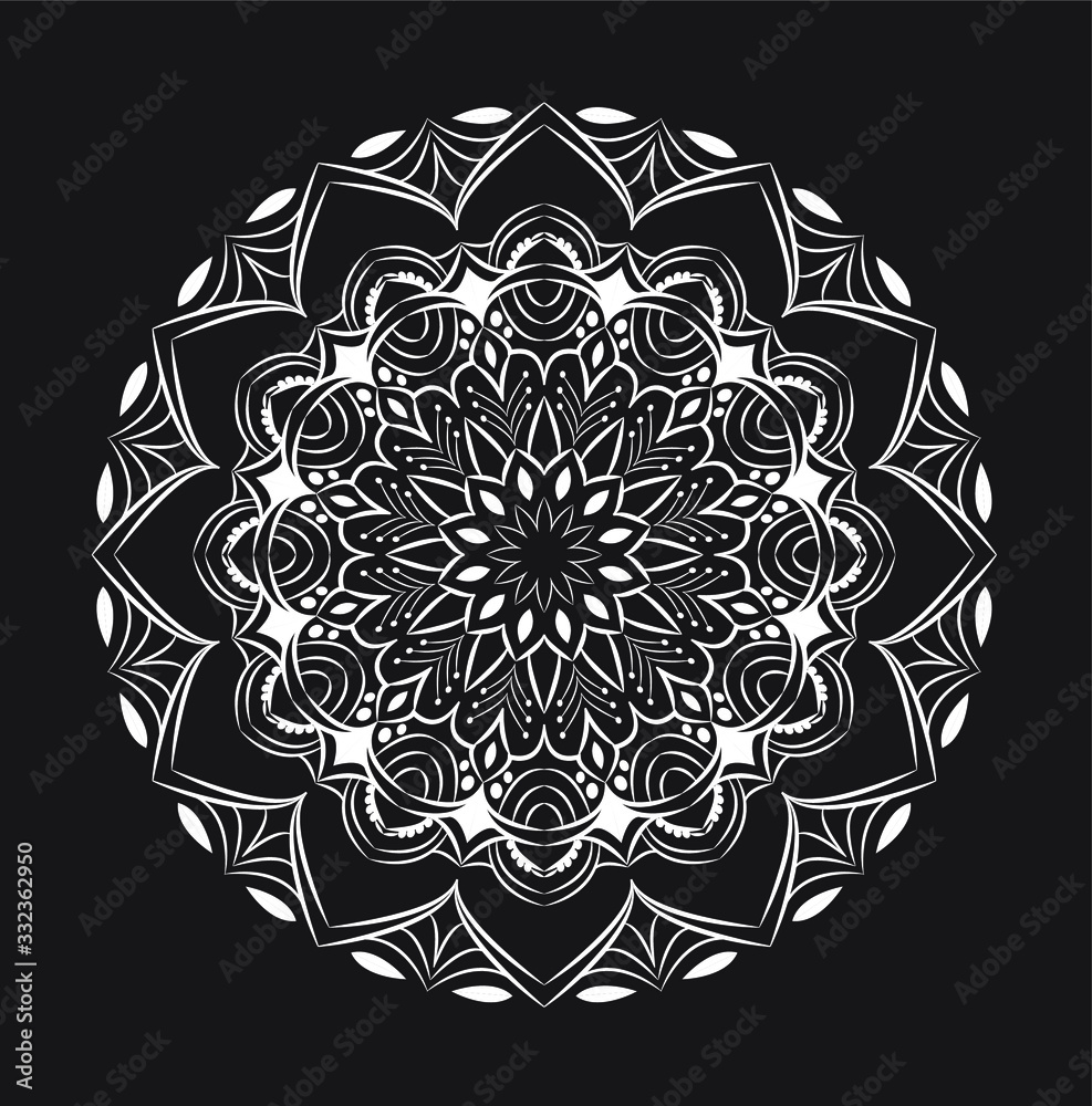 Ornamental mandala design abstract background