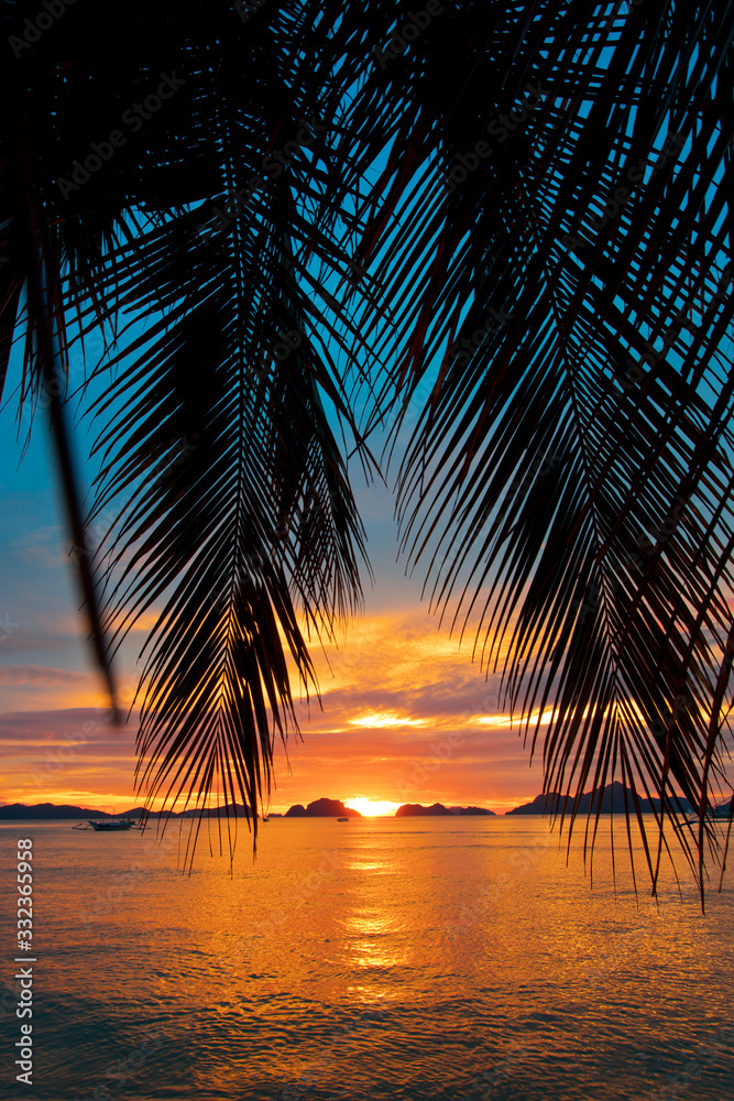 Tropical sunset Philippines 